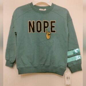 Jessica Simpson Girls "Nope" Sweatshirt. Size 6. NWT. #jessicasimpson
